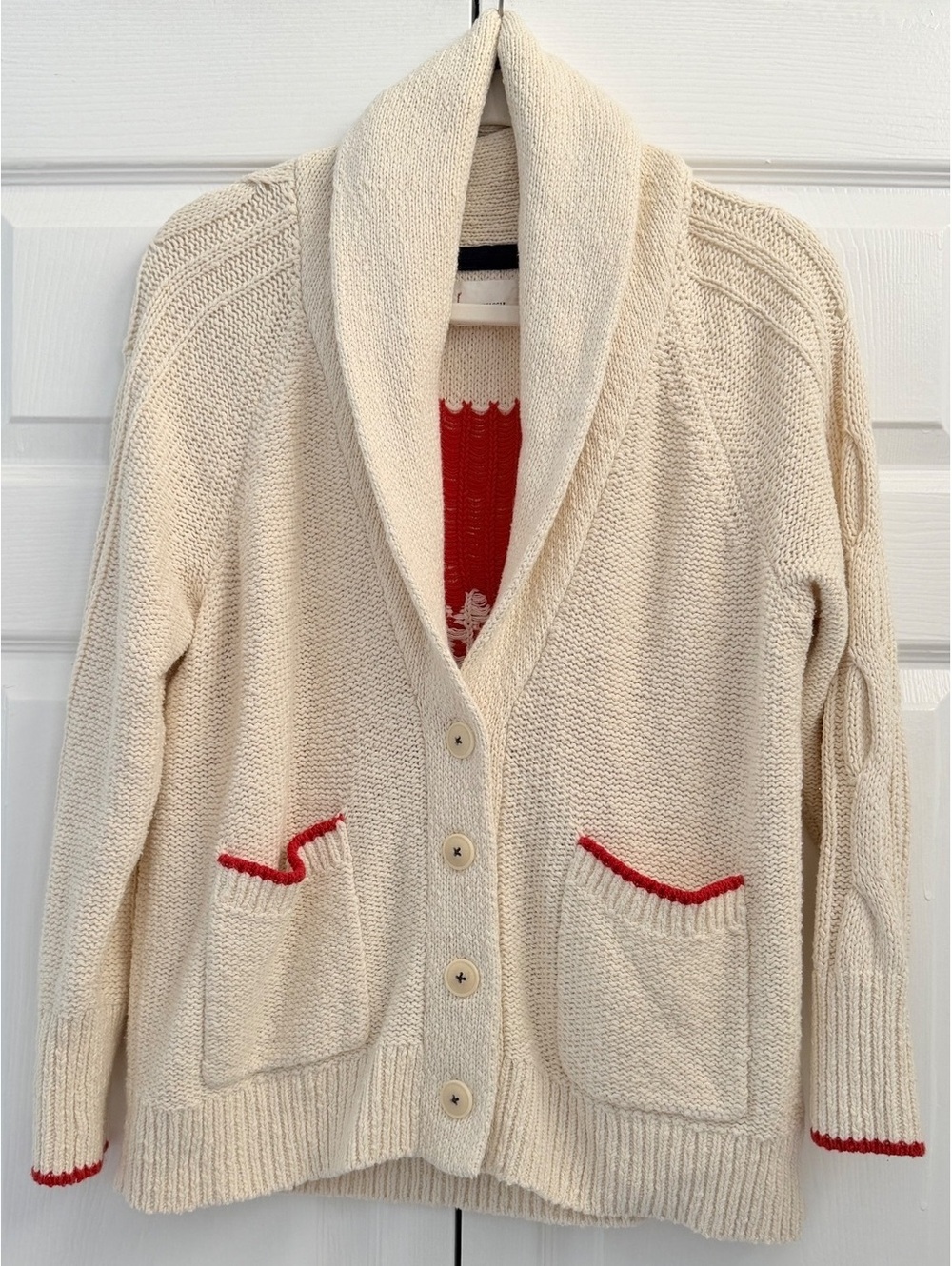 Anthropologie Maeve Lobster Knit Cardigan Medium - Picture 3 of 6